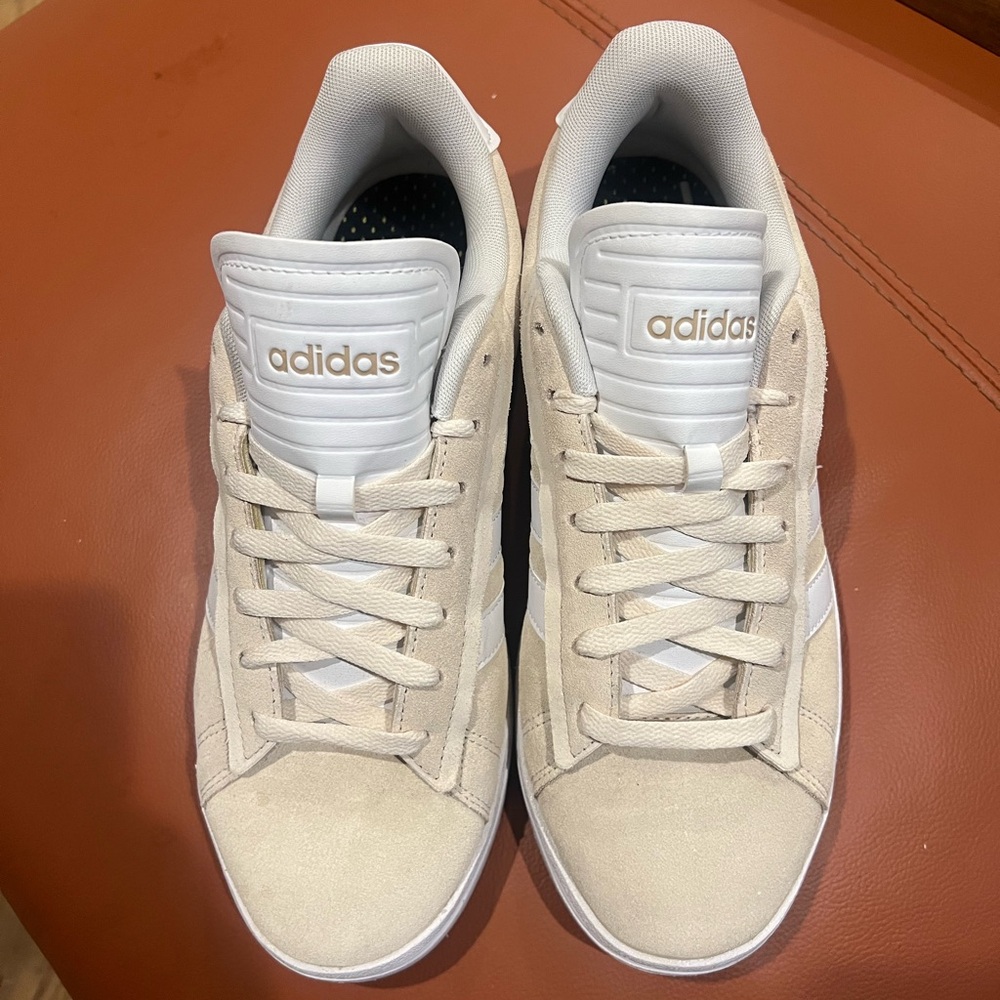 Tan/Cream adidas shoes